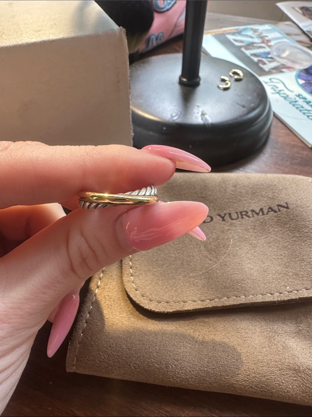 David Yurman Two-Tone Cable Ring